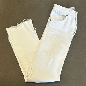 Zara White Straight Leg Jeans
